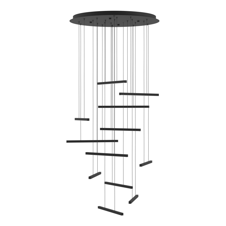 Eglo - LED Żyrandol ściemnialny na lince 12xLED/8,4W/230V 3000K czarny