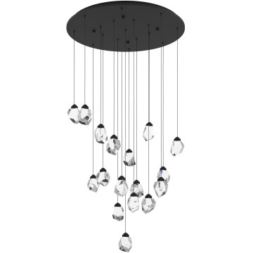 Eglo 390357 - LED Żyrandol ściemnialny na lince SINDICAT 17xLED/3W/230V czarny/przezroczysty