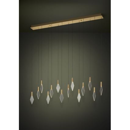 Eglo - LED Żyrandol ściemnialny na lince 14xLED/3,3W/230V 3000K złoty