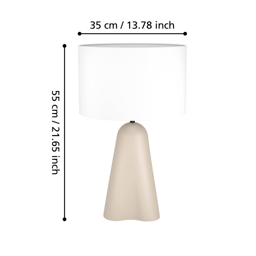 Eglo - Lampa stołowa 1xE27/40W/230V beżowy