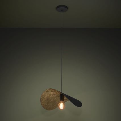 Eglo - Żyrandol na lince 1xE27/40W/230V 53 cm czarny/złoty