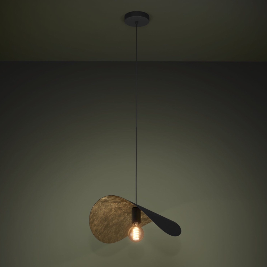 Eglo - Żyrandol na lince 1xE27/40W/230V 53 cm czarny/złoty