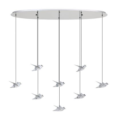 Eglo - LED Żyrandol ściemnialny na lince 8xLED/4,2W/230V 3000K chrom błyszczący