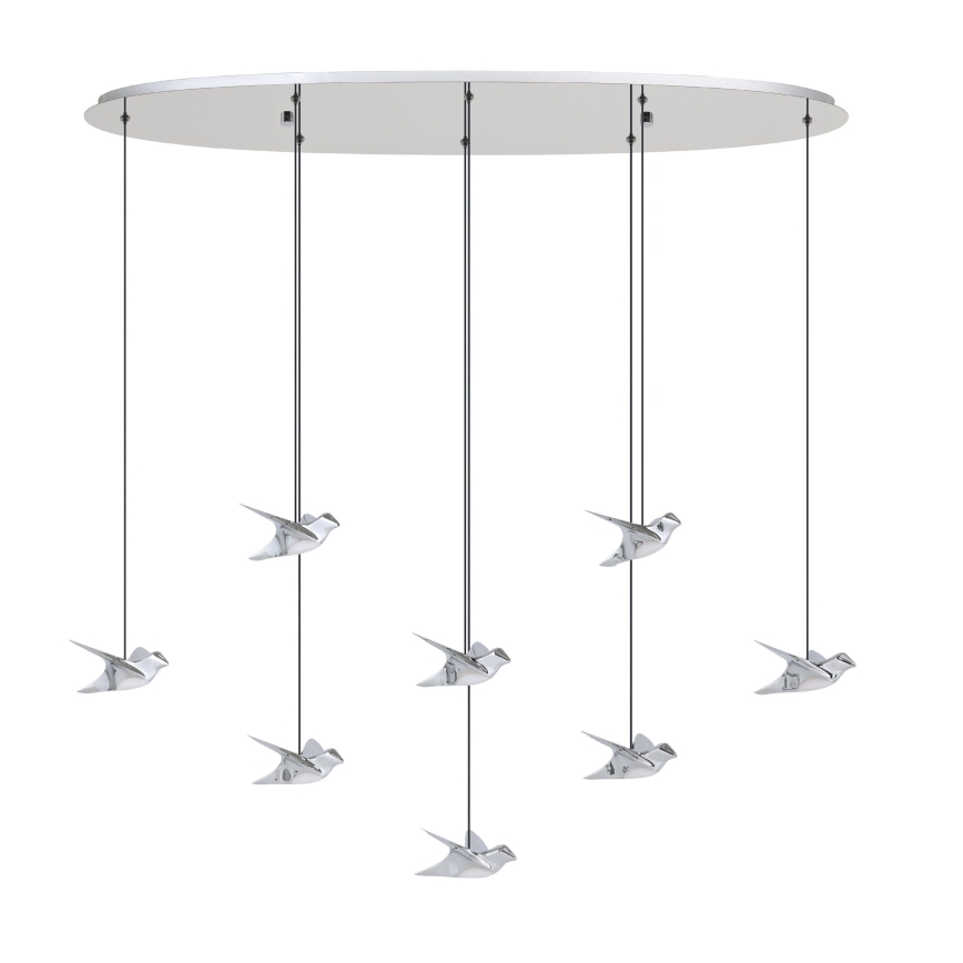 Eglo - LED Żyrandol ściemnialny na lince 8xLED/4,2W/230V 3000K chrom błyszczący
