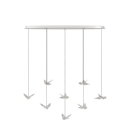 Eglo - LED Żyrandol ściemnialny na lince 8xLED/4,2W/230V 3000K chrom błyszczący