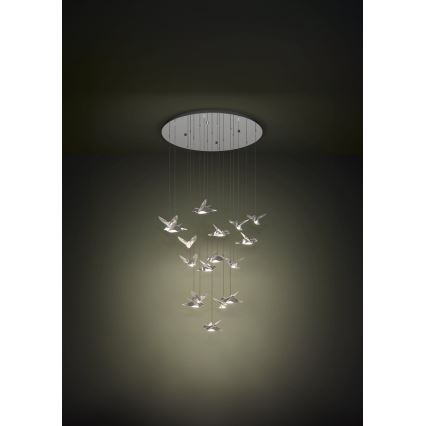 Eglo - LED Żyrandol ściemnialny na lince 17xLED/3W/230V 3000K chrom błyszczący