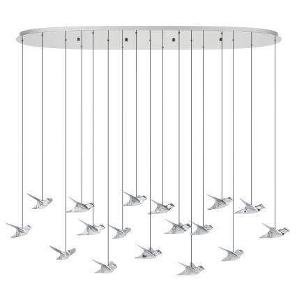 Eglo - LED Żyrandol ściemnialny na lince 17xLED/3W/230V 3000K chrom błyszczący