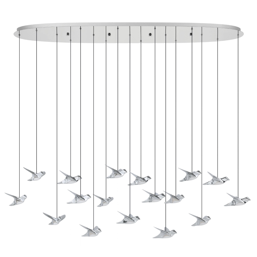 Eglo - LED Żyrandol ściemnialny na lince 17xLED/3W/230V 3000K chrom błyszczący