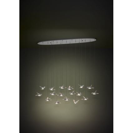 Eglo - LED Żyrandol ściemnialny na lince 17xLED/3W/230V 3000K chrom błyszczący
