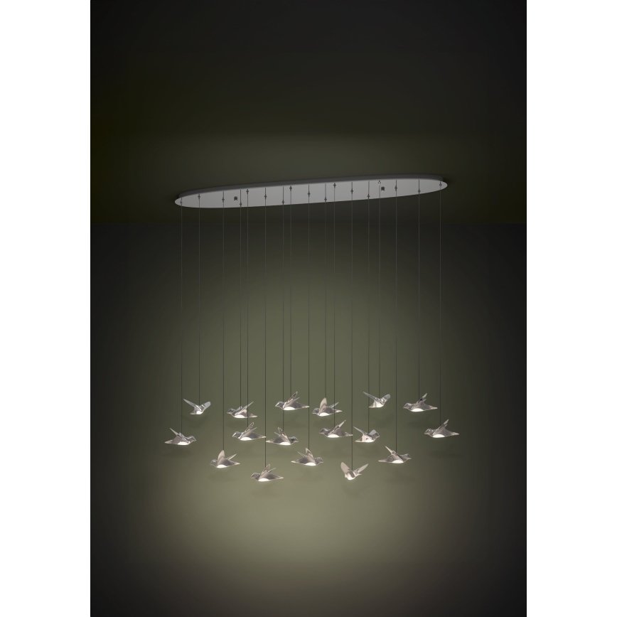Eglo - LED Żyrandol ściemnialny na lince 17xLED/3W/230V 3000K chrom błyszczący