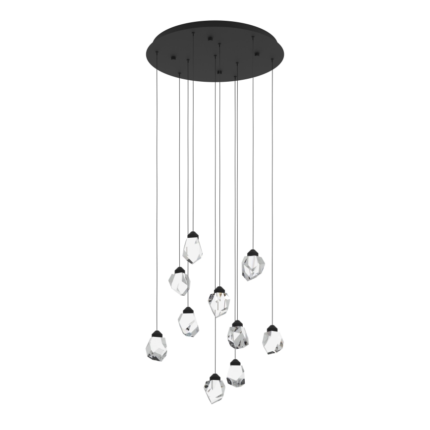 Eglo - LED Żyrandol ściemnialny na lince 10xLED/3W/230V 3000K czarny/przezroczysty