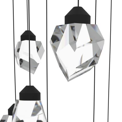 Eglo - LED Żyrandol ściemnialny na lince 10xLED/3W/230V 3000K czarny/przezroczysty