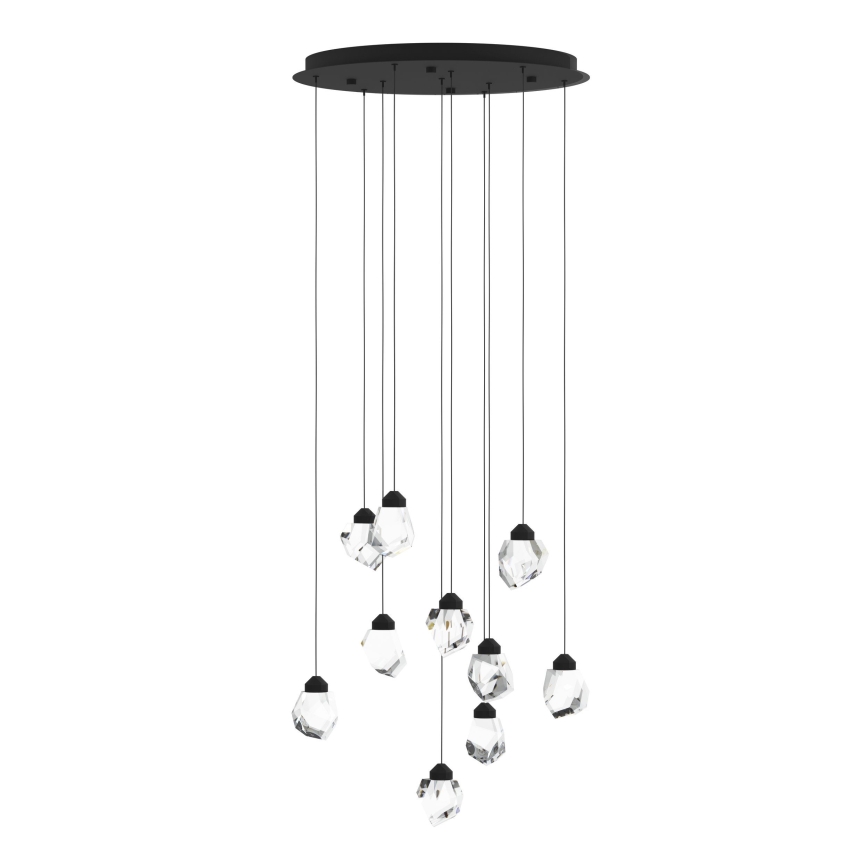 Eglo - LED Żyrandol ściemnialny na lince 10xLED/3W/230V 3000K czarny/przezroczysty