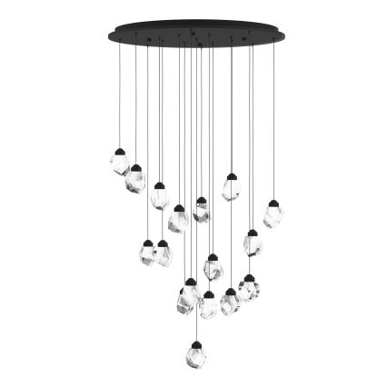 Eglo - LED Żyrandol ściemnialny na lince 17xLED/3W/230V 3000K czarny/przezroczysty