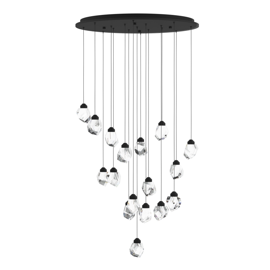 Eglo - LED Żyrandol ściemnialny na lince 17xLED/3W/230V 3000K czarny/przezroczysty