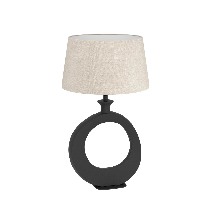 Eglo - Lampa stołowa 1xE27/60W/230V 52,5 cm czarna/kremowa