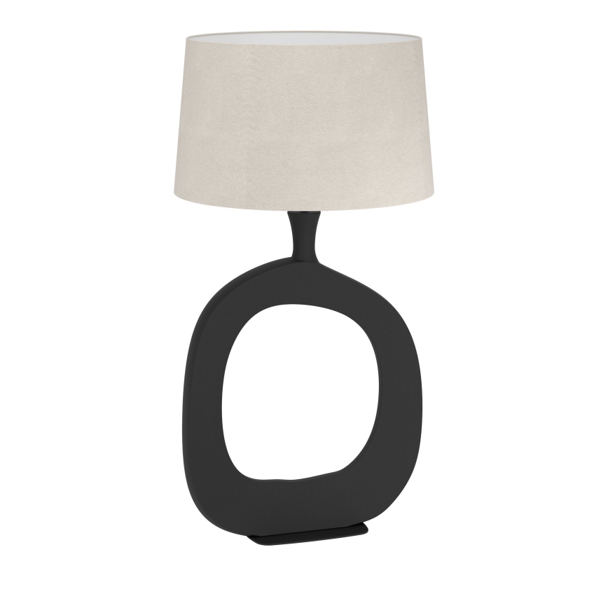 Eglo - Lampa stołowa 1xE27/60W/230V 88 cm czarna/kremowa