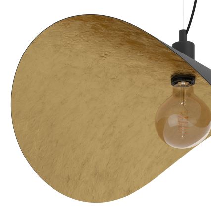 Eglo - Żyrandol na lince 1xE27/40W/230V 80 cm czarny/złoty