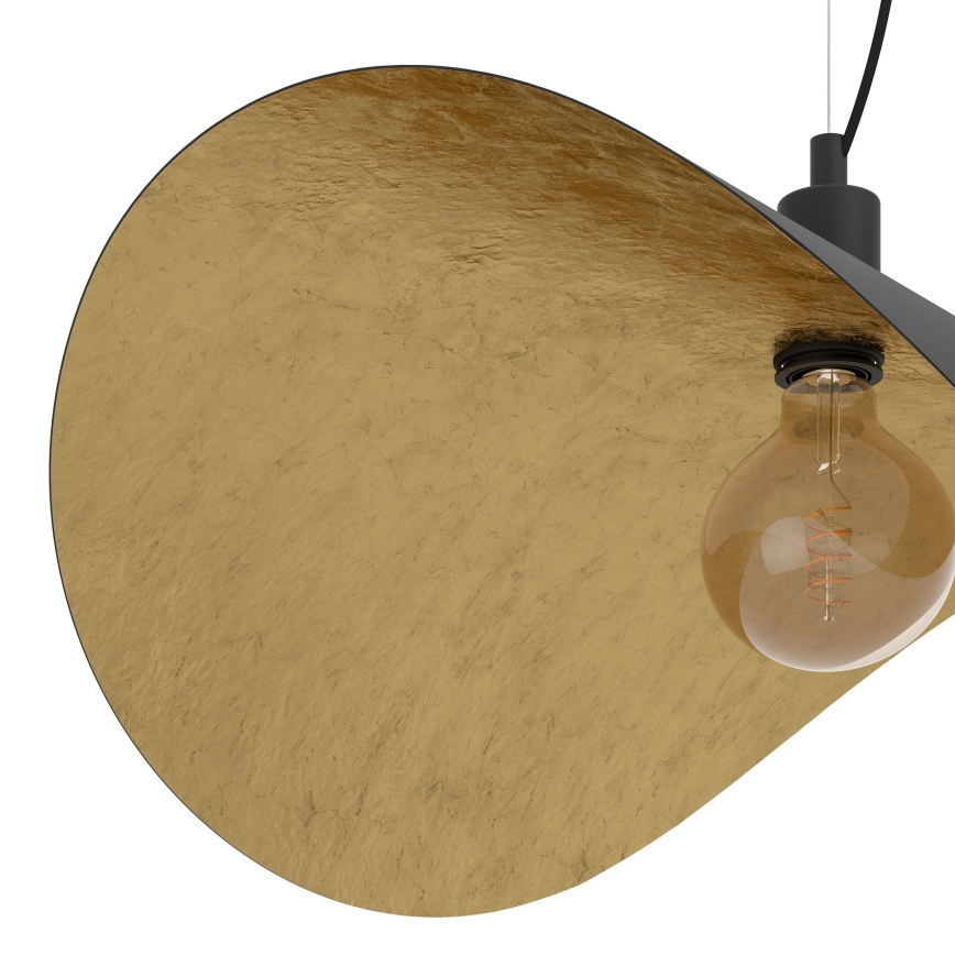 Eglo - Żyrandol na lince 1xE27/40W/230V 80 cm czarny/złoty
