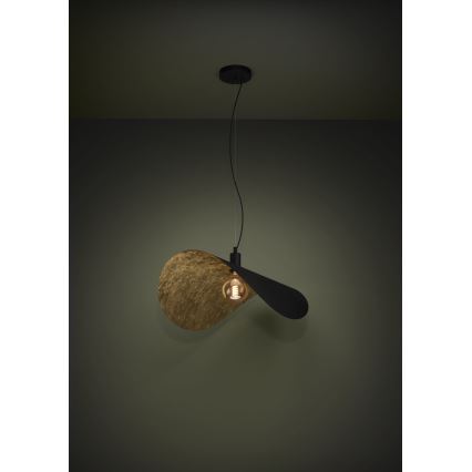 Eglo - Żyrandol na lince 1xE27/40W/230V 80 cm czarny/złoty