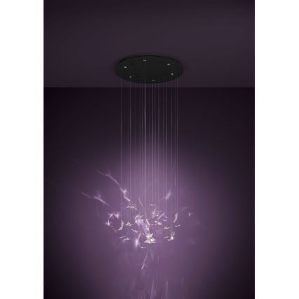 Eglo - ściemnialny żyrandol LED na lince 6xLED/4,2W/230V czarny/przezroczysty