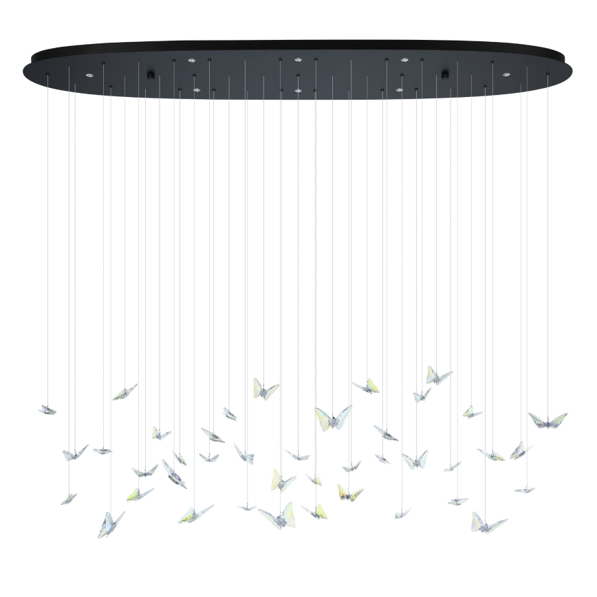 Eglo - ściemnialna lampa wisząca na lince 8xLED/4,2W/230V czarny/przezroczysty