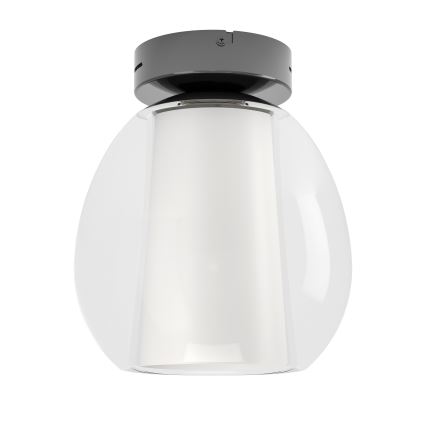 Eglo - Ściemnialna lampa sufitowa LED/5,5W/230V + LED/1,6W 2200-6500K śr. 25 cm czarny chrom + pilot zdalnego sterowania