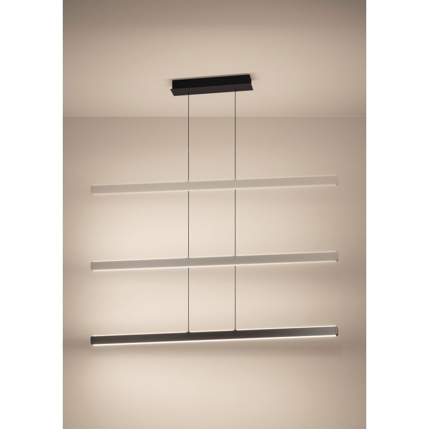 Eglo - ściemnialna lampa LED wisząca na przewodzie LED/30W/230V czarna + pilot zdalnego sterowania