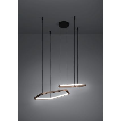 Eglo - ściemnialny żyrandol LED na linkach LED/30W/230V złoty + pilot zdalnego sterowania