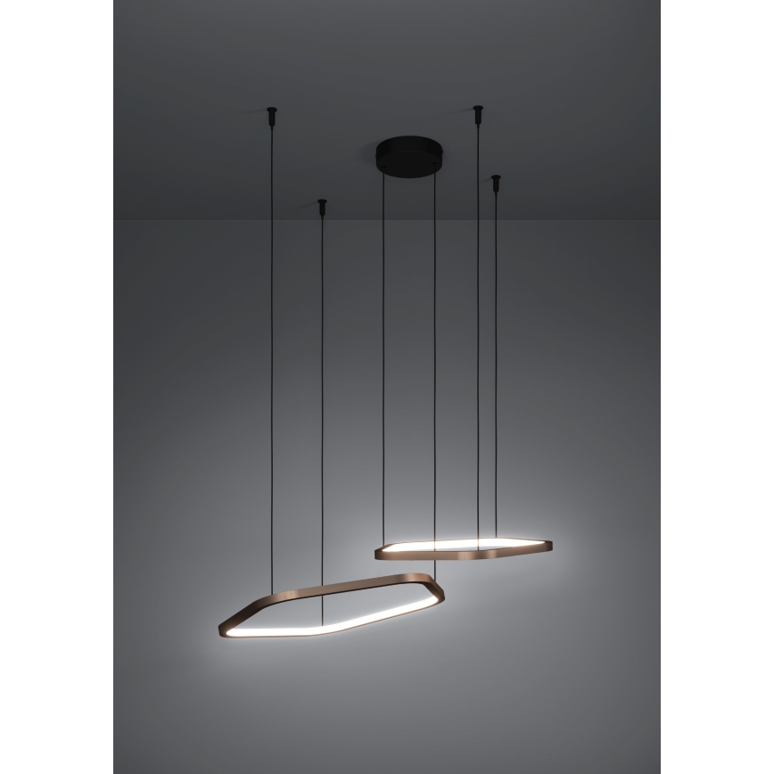 Eglo - ściemnialny żyrandol LED na linkach LED/30W/230V złoty + pilot zdalnego sterowania