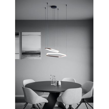Eglo - LED Ściemnialny żyrandol na przewodzie LED/30W/230V 2200-6500K mosiądz + pilot zdalnego sterowania