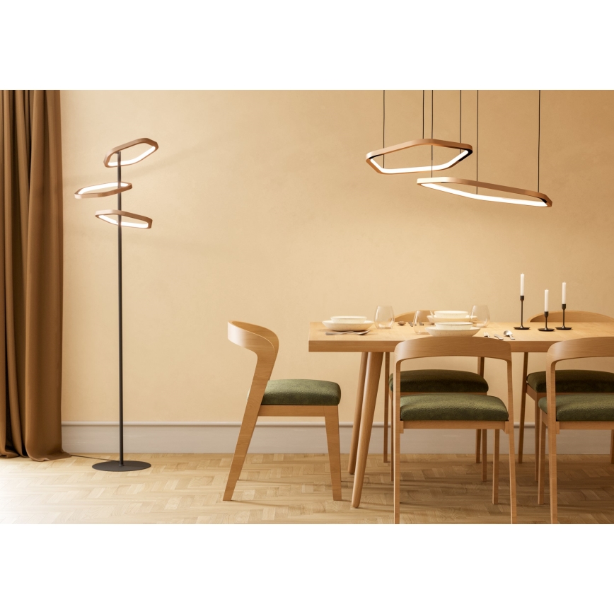 Eglo - LED Ściemnialny żyrandol na przewodzie LED/30W/230V 2200-6500K mosiądz + pilot zdalnego sterowania