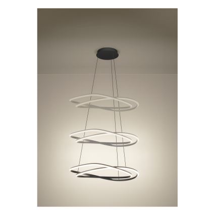 Eglo - ściemnialny żyrandol LED na lince LED/60W/230V 2200-6500K szary + pilot zdalnego sterowania