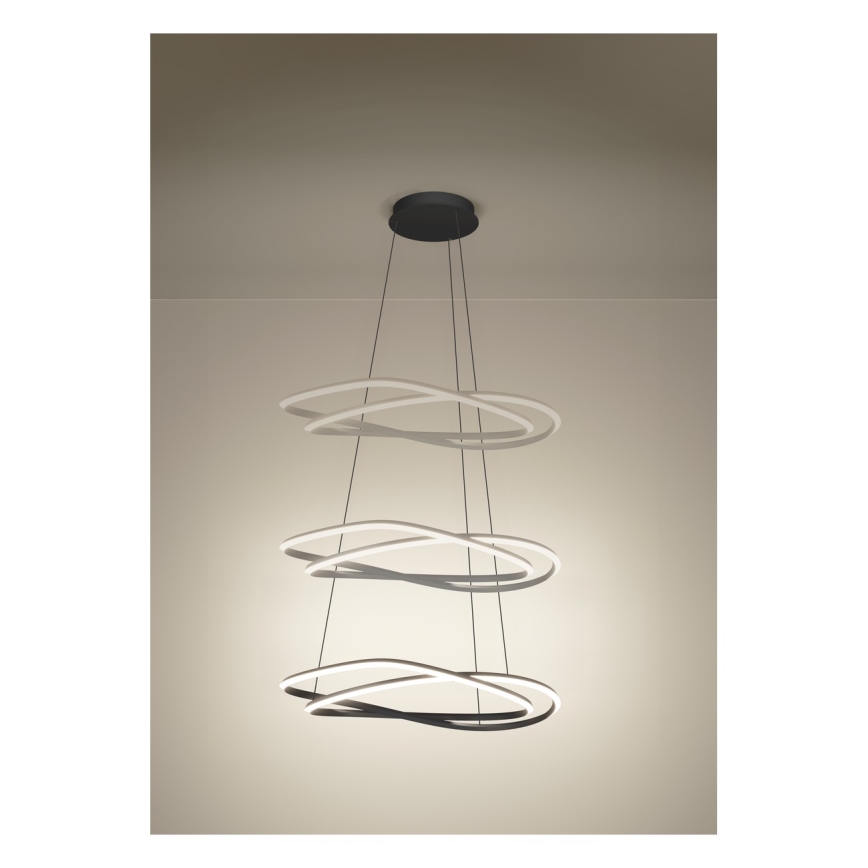 Eglo - ściemnialny żyrandol LED na lince LED/60W/230V 2200-6500K szary + pilot zdalnego sterowania