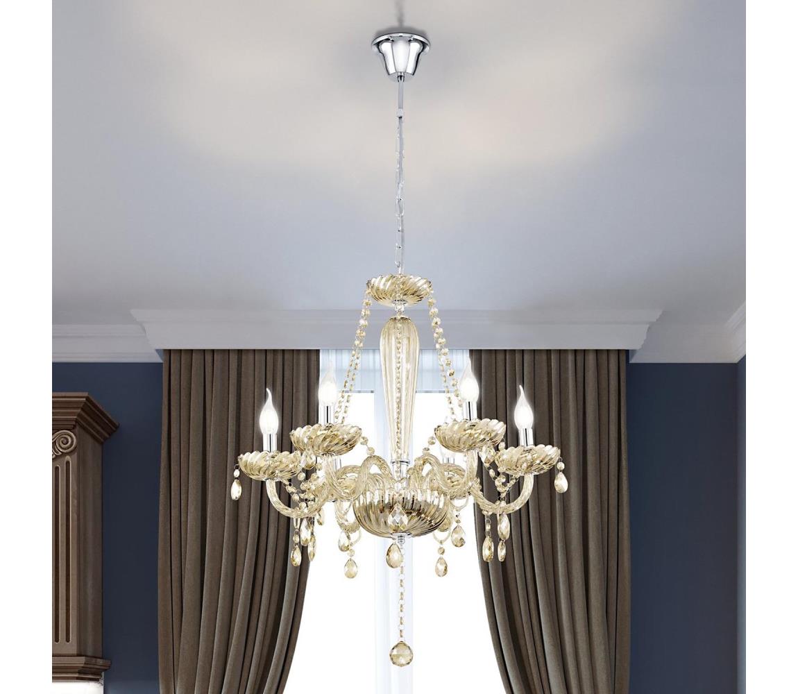 Eglo 39092 - Żyrandol BASILANO 6xE14/40W/230V