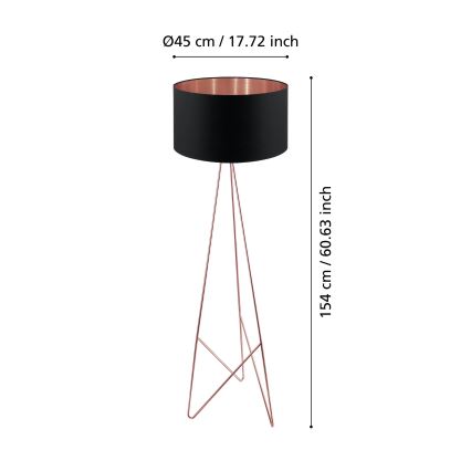 Eglo - Lampa podłogowa 1xE27/60W/230V