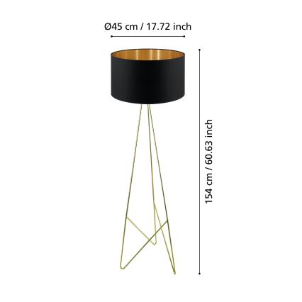 Eglo - Lampa podłogowa 1xE27/60W/230V