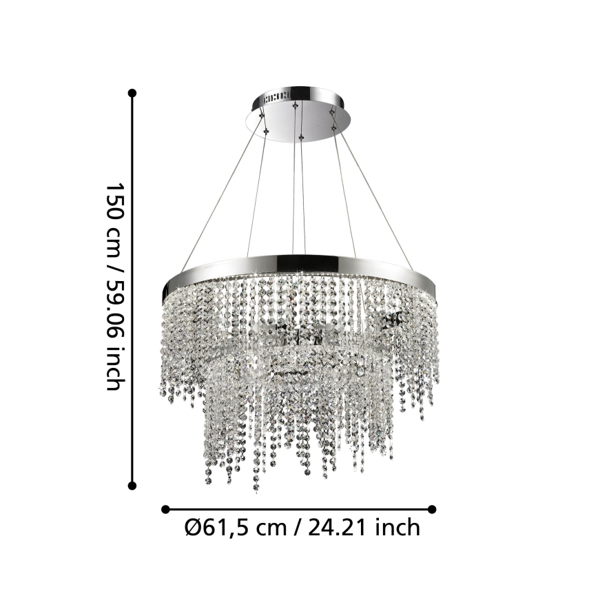 Eglo - LED Żyrandol ściemnialny na lince LED/45W/230V