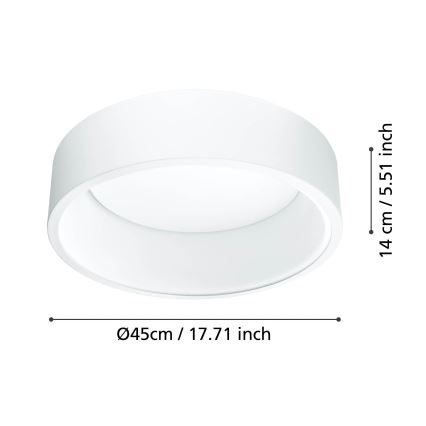 Eglo - LED Plafon ściemnialny 1 LED/25,5W/230V