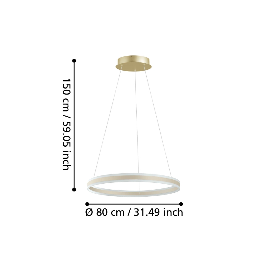 Eglo - LED Żyrandol ściemnialny na lince LED/78W/230V