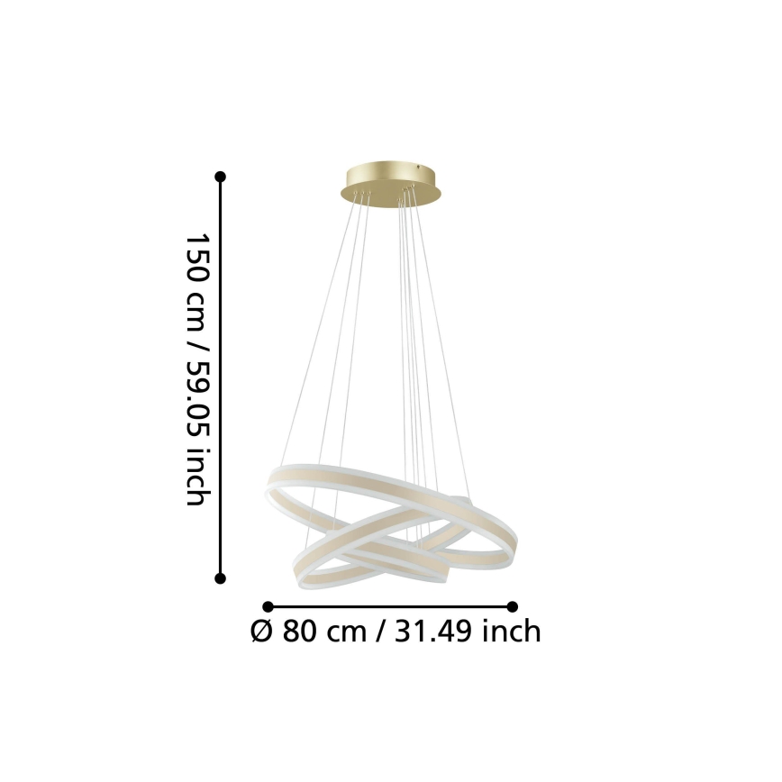 Eglo - LED Żyrandol ściemnialny na lince LED/78W/230V + LED/70W + LED/34W