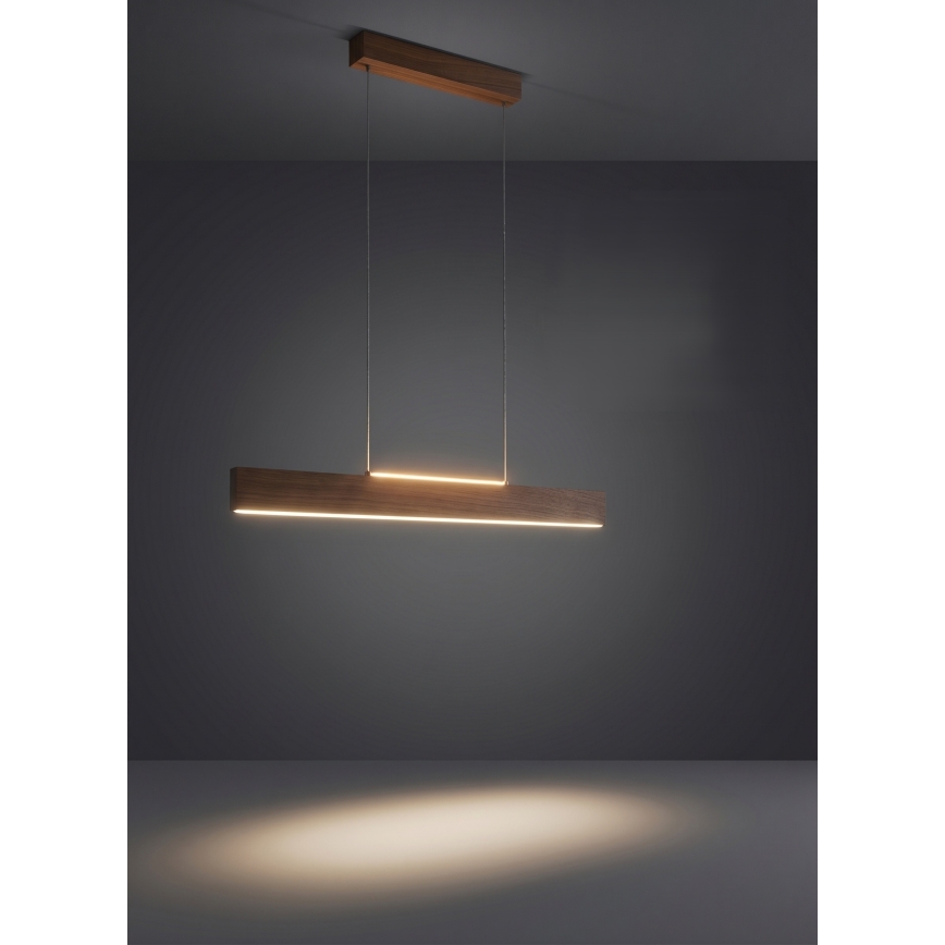Eglo - ściemnialny żyrandol na linkach LED/21W/230V + LED/8,4W orzech