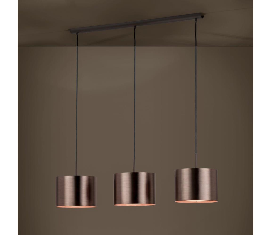 Eglo 39357 - Żyrandol na lince SAGANTO 1 3xE27/60W/230V miedziany