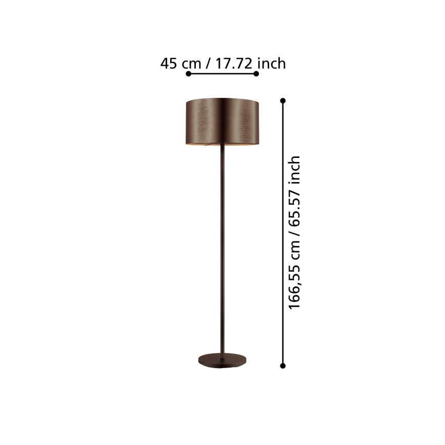 Eglo - Lampa podłogowa 1xE27/60W/230V miedziany