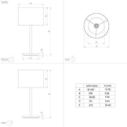Eglo - Lampa stołowa 1xE27/60W/230V miedziany