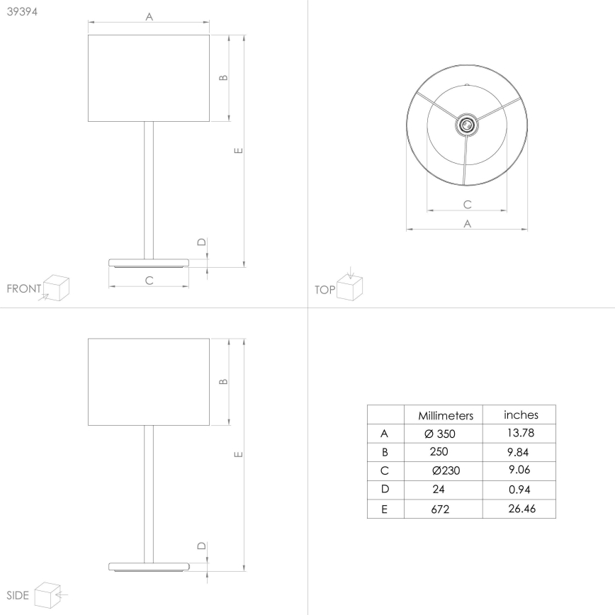 Eglo - Lampa stołowa 1xE27/60W/230V miedziany