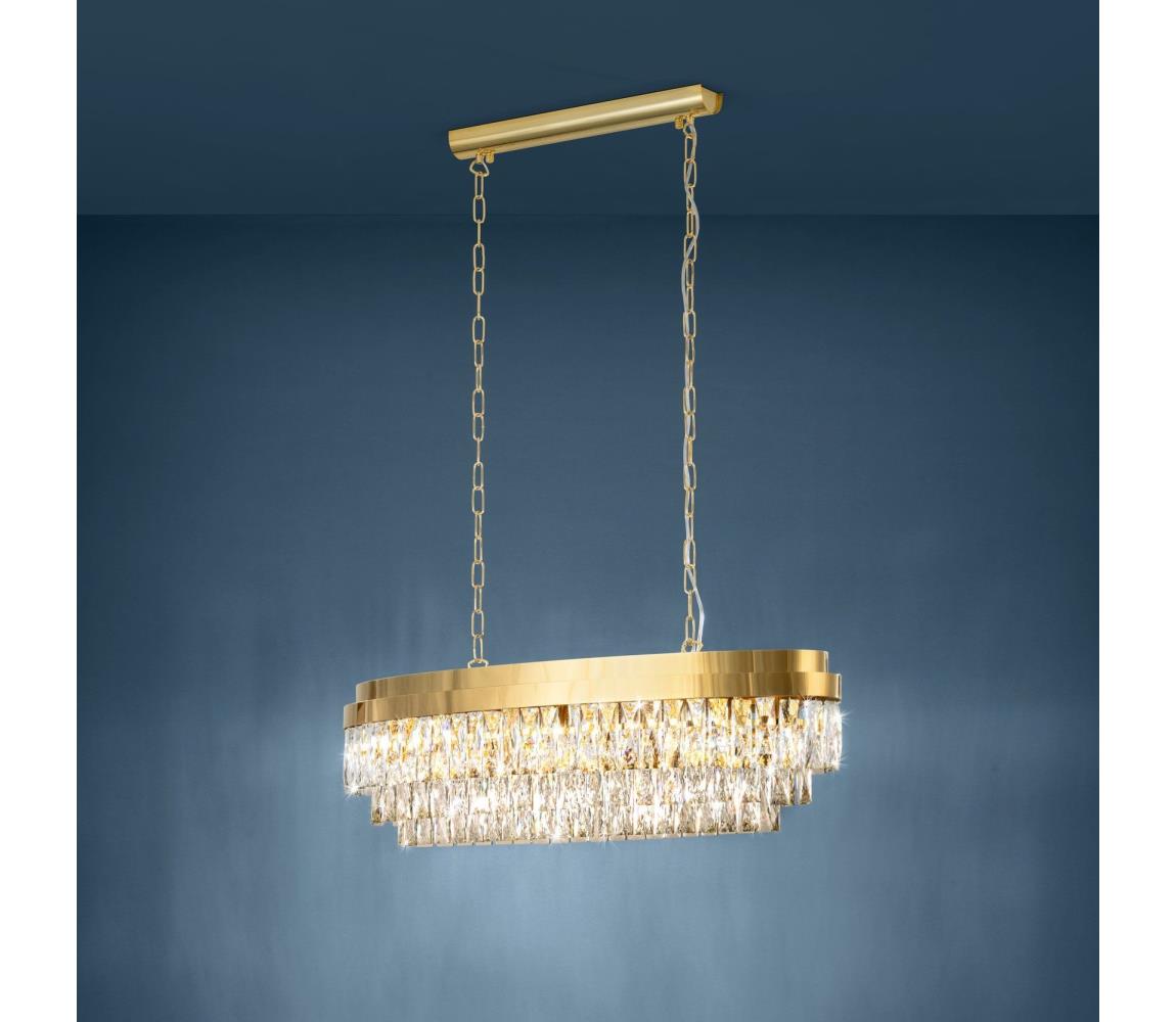 Eglo 39462 - Żyrandol na łańcuchu VALPARAISO 10xE14/40W/230V złoty