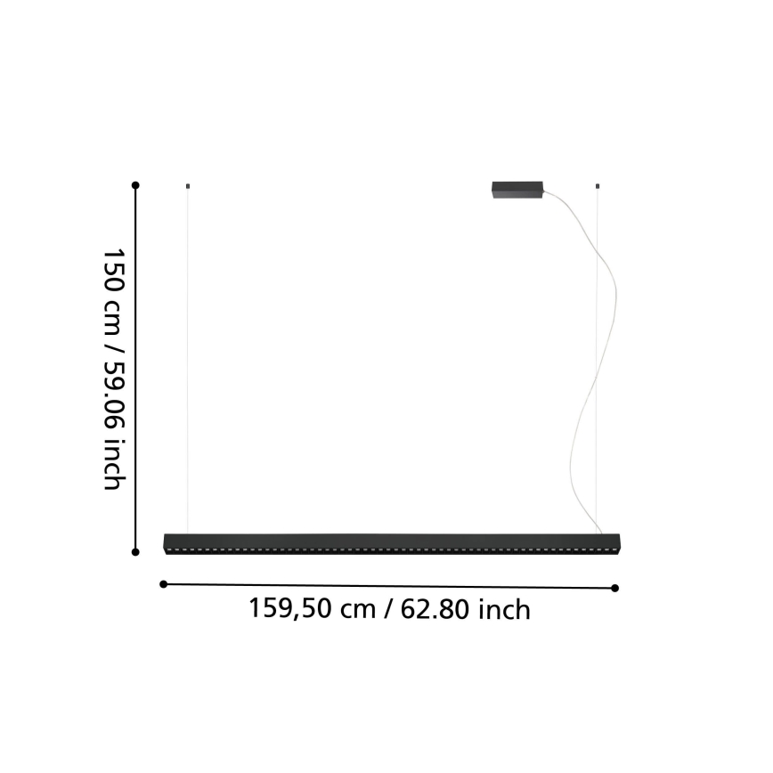 Eglo - LED Ściemniany żyrandol na lince LED/30,5W/230V + LED/15,5W