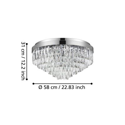 Eglo - Plafon 11xE14/40W/230V błyszczący chrom