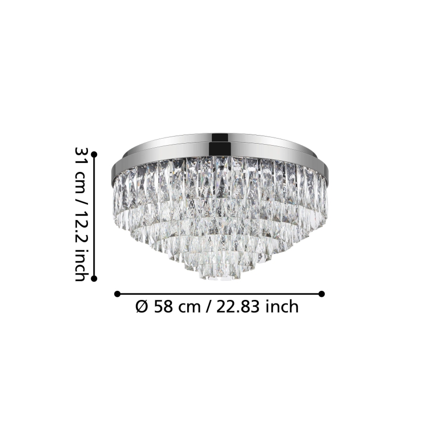 Eglo - Plafon 11xE14/40W/230V błyszczący chrom